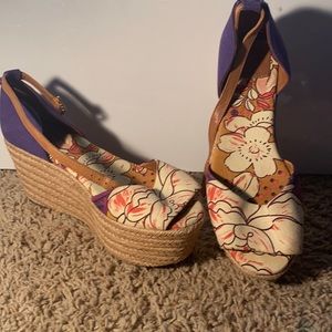 Tory Burch Size 9 Platform Espadrille Sanders